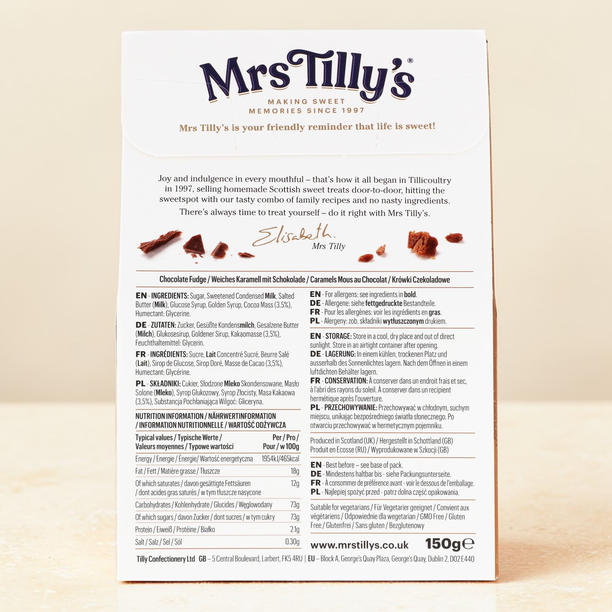 Belgian Chocolate Scottish Fudge Gift Box 150g