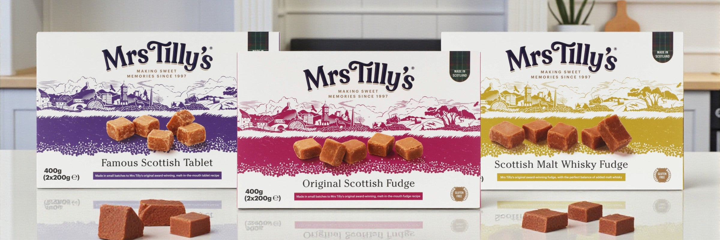 Scottish Fudge & Tablet Gift Boxes — 400g
