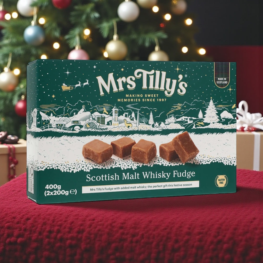Malt Whisky Scottish Fudge Gift Box 400g (Festive pack)