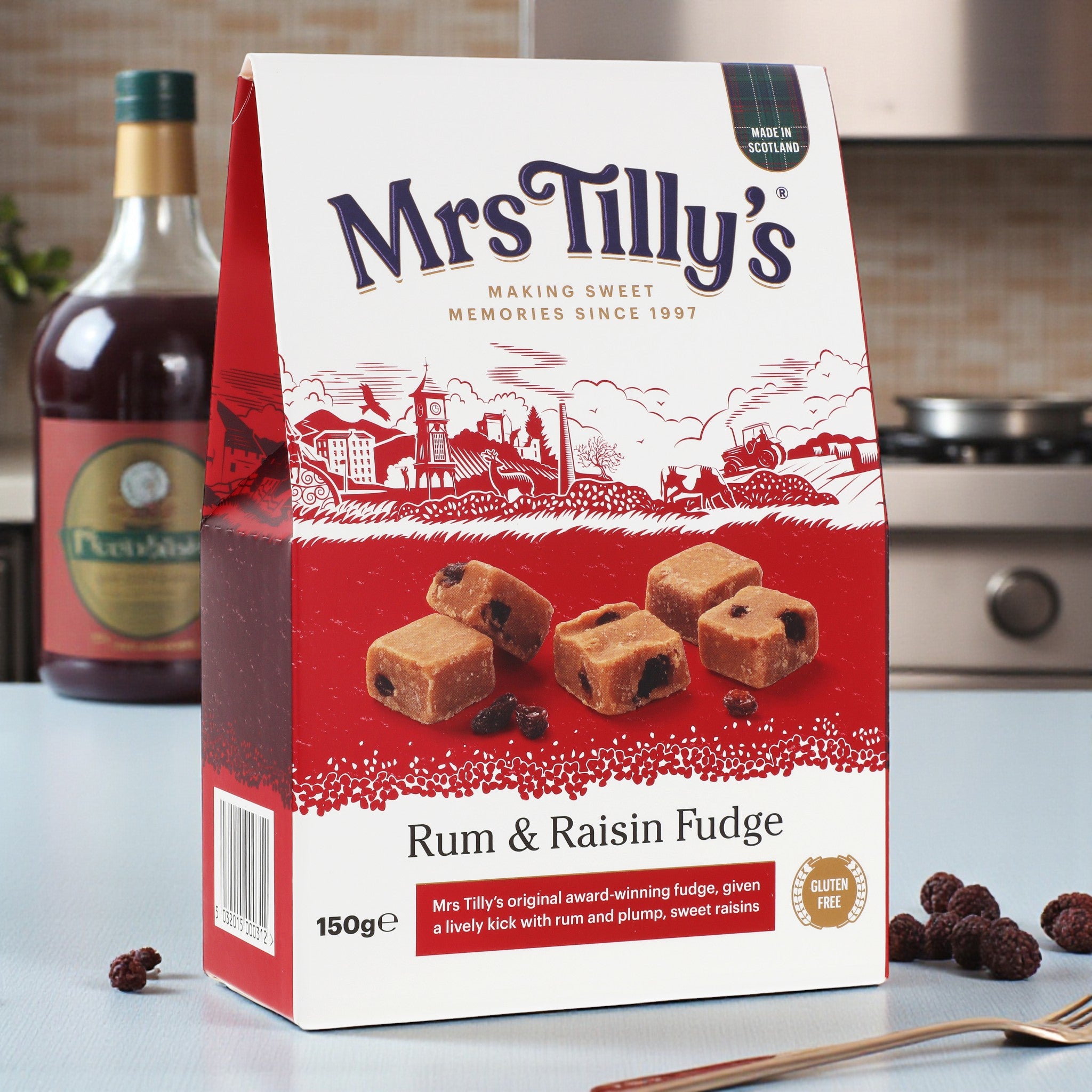 Rum & Raisin Scottish Fudge Gift Box 150g