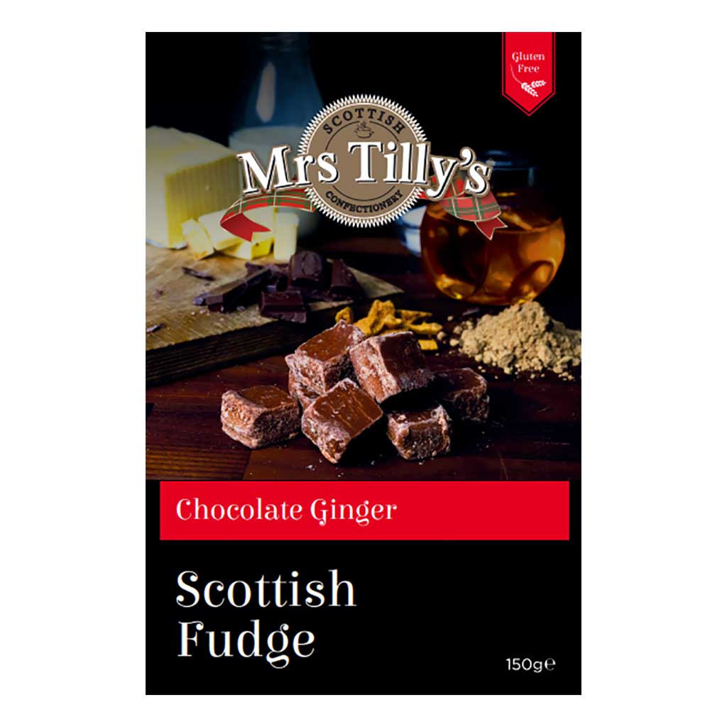 Chocolate Ginger Scottish Fudge Gift Box 150g
