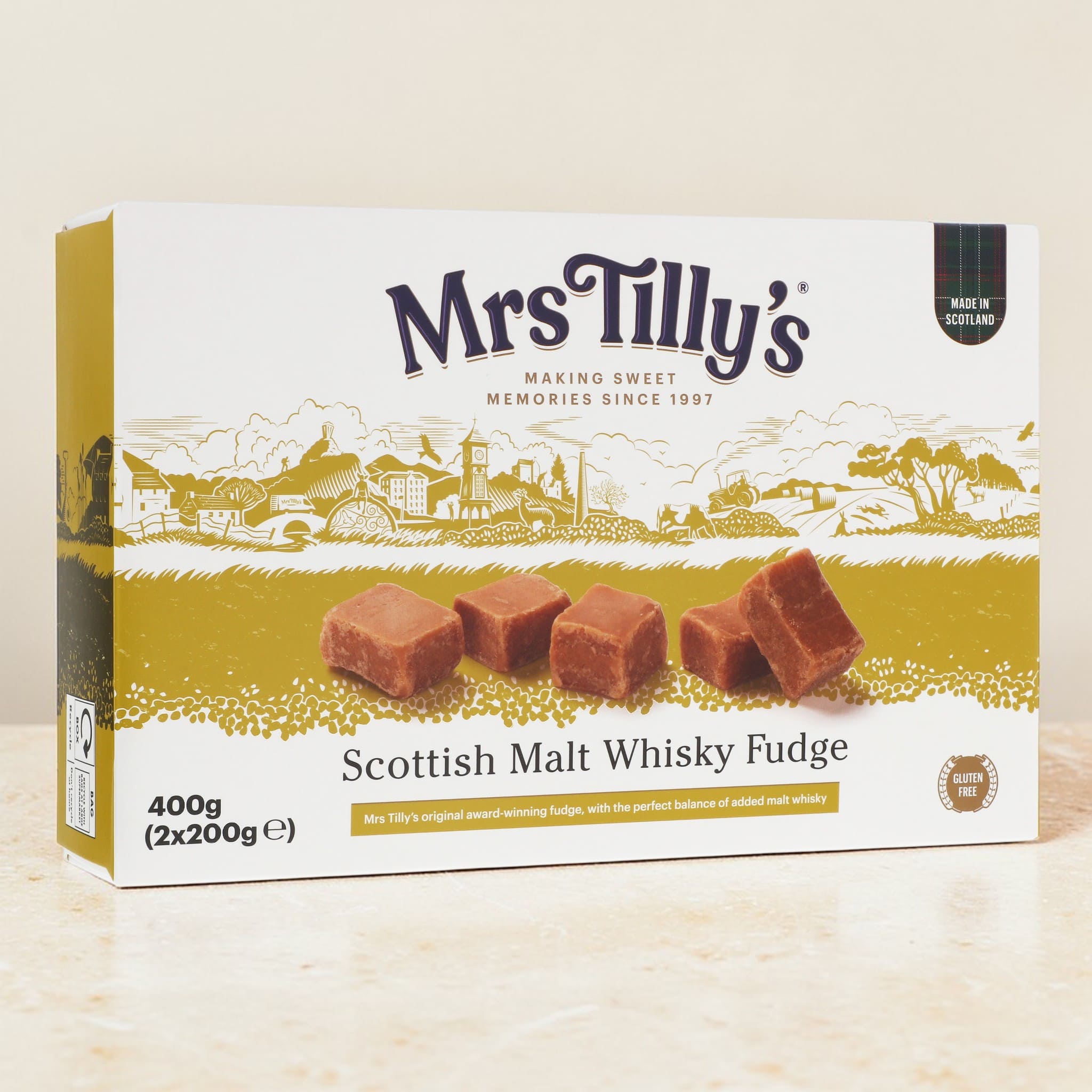 Mrs Tilly's Scottish Malt Whisky Fudge 400g Gift Box